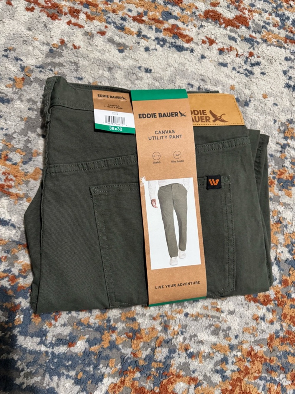 Eddie Bauer Men’s Canvas Utility Cargo Pants - Olive Green